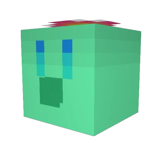DashOcean Minecraft avatar head, 3D render