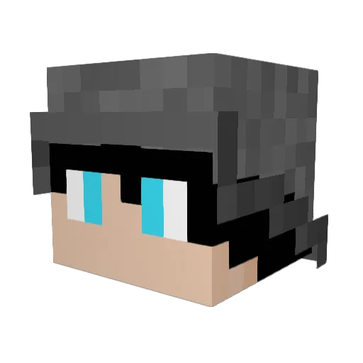 DashSlasher Minecraft avatar head, 3D render