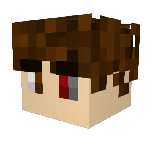 DashZlash Minecraft avatar head, 3D render