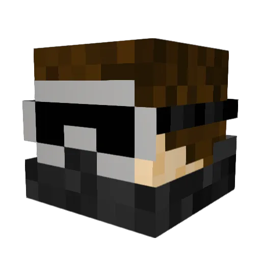 Dash_Sparrow Minecraft avatar head, 3D render