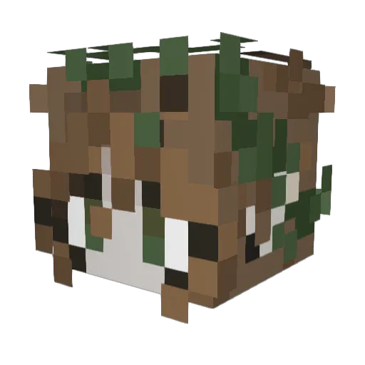 Dashback Minecraft avatar head, 3D render