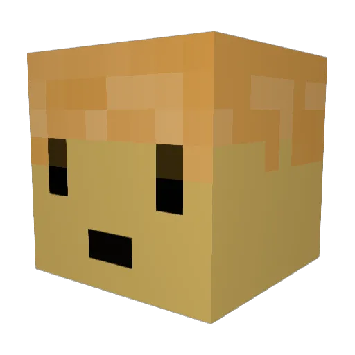 Dashed404 Minecraft avatar head, 3D render