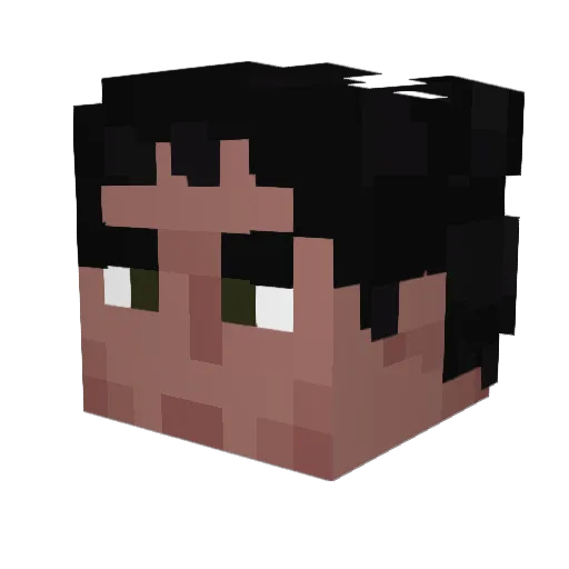 DashedApple_MC Minecraft avatar head, 3D render