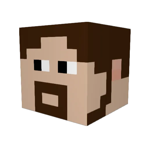 Dasher_18 Minecraft avatar head, 3D render