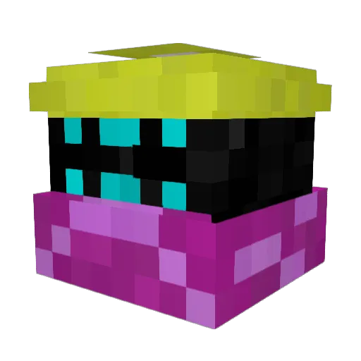 Dashgreen Minecraft avatar head, 3D render