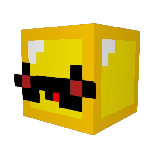 Dashh Minecraft avatar head, 3D render