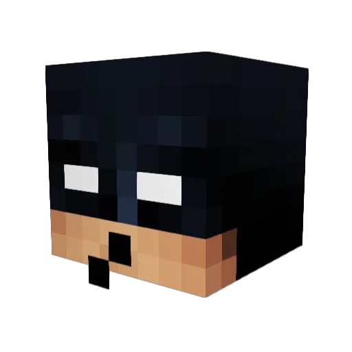 DashieCupcake Minecraft avatar head, 3D render