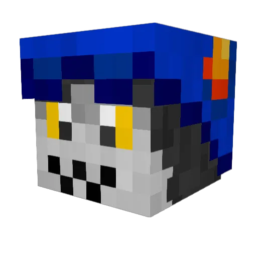 Dashieee Minecraft avatar head, 3D render