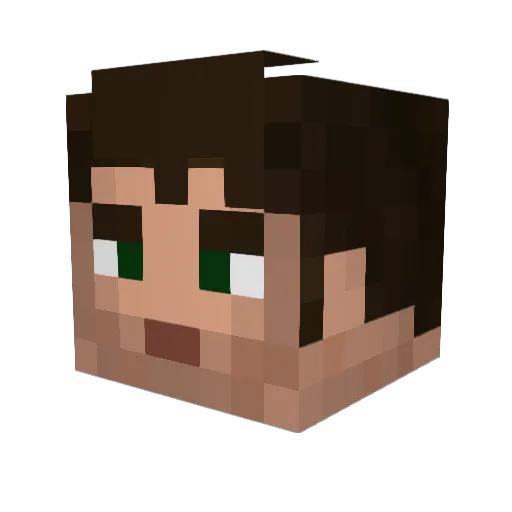 Dashiii Minecraft avatar head, 3D render