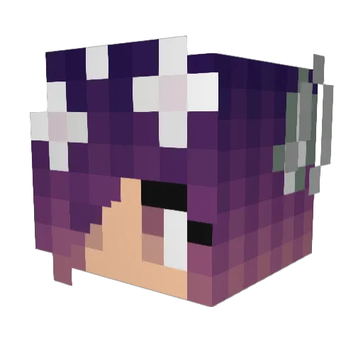 DashingAngel Minecraft avatar head, 3D render