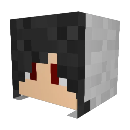DashingHacker Minecraft avatar head, 3D render