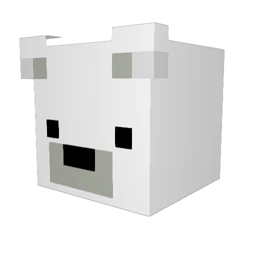 Dasisbull Minecraft avatar head, 3D render