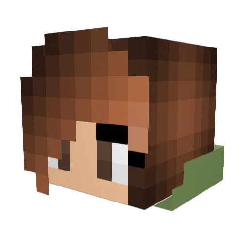 Dasiy Minecraft avatar head, 3D render