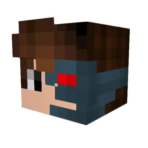 DaskyZada Minecraft avatar head, 3D render