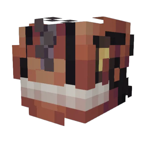 Dasmeki Minecraft avatar head, 3D render