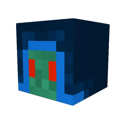 Dasmo_ Minecraft avatar head, 3D render