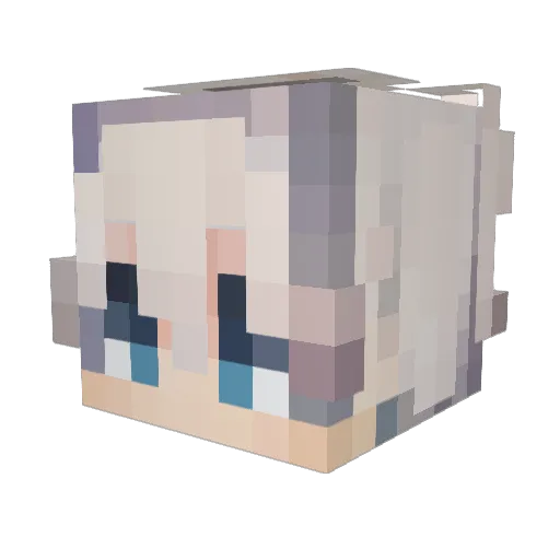 Dasraxit Minecraft avatar head, 3D render
