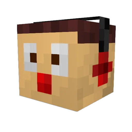 Dassams Minecraft avatar head, 3D render