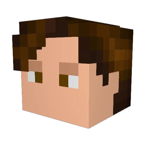 Dassity Minecraft avatar head, 3D render