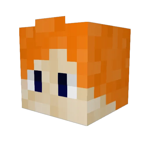 Dasssugaren Minecraft avatar head, 3D render