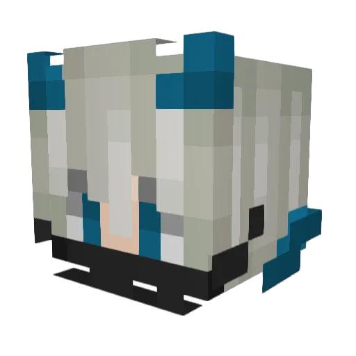 Dast Minecraft avatar head, 3D render