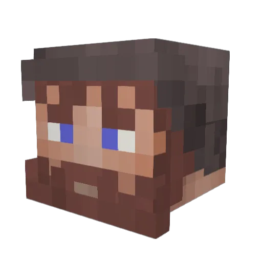Dastacks Minecraft avatar head, 3D render