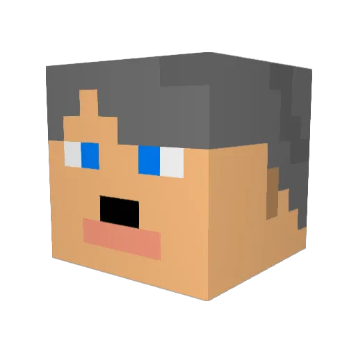DastardMan0 Minecraft avatar head, 3D render