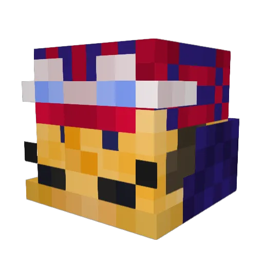 DastardlyDandy Minecraft avatar head, 3D render