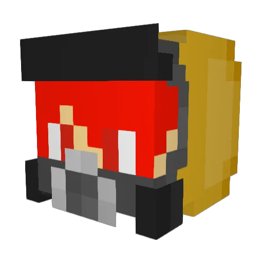 Dastovi Minecraft avatar head, 3D render