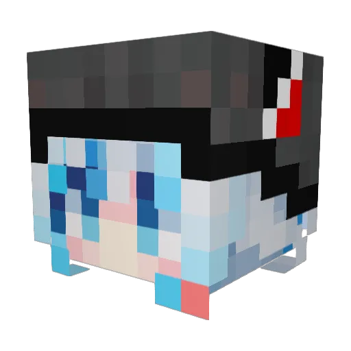 Dastratch Minecraft avatar head, 3D render