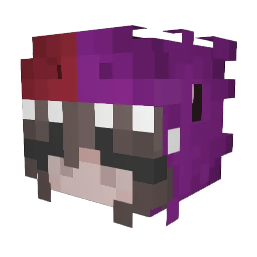 Dastro Minecraft avatar head, 3D render