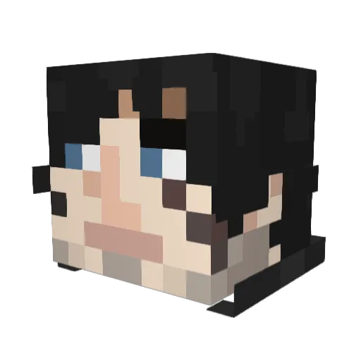 DastyDan Minecraft avatar head, 3D render