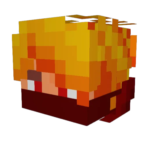 Dasveninho Minecraft avatar head, 3D render