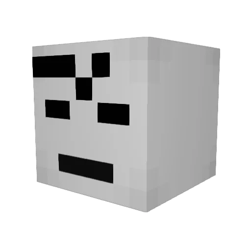 Dat1BushyBoi Minecraft avatar head, 3D render