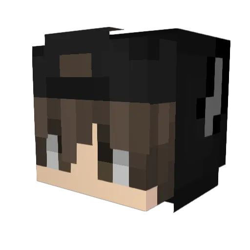 Dat1Wolf Minecraft avatar head, 3D render