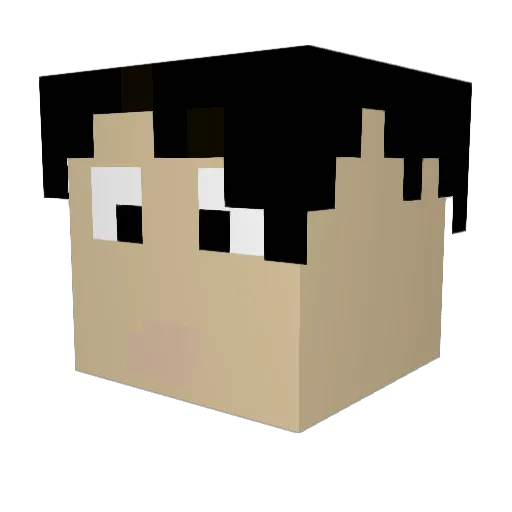 DatAth Minecraft avatar head, 3D render