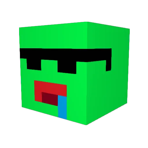 DatBoiArchie Minecraft avatar head, 3D render