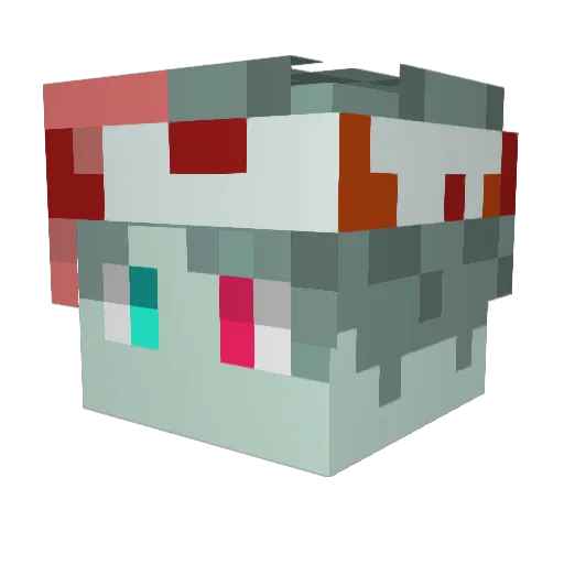 DatBoiDerp Minecraft avatar head, 3D render