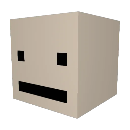 DatBurnVictim Minecraft avatar head, 3D render