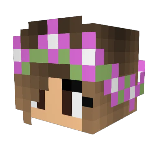 DatEnderPlayz Minecraft avatar head, 3D render