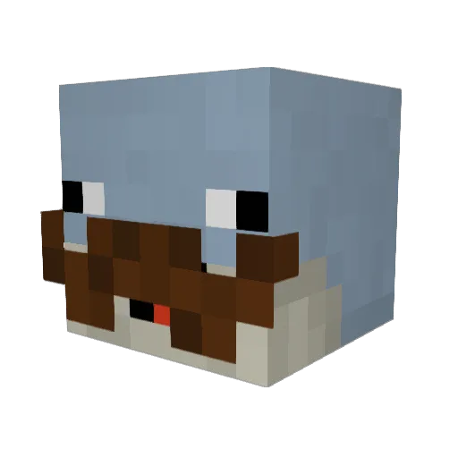 DatFist Minecraft avatar head, 3D render