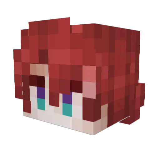 DatGaminPanda Minecraft avatar head, 3D render