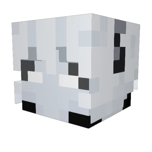 DatHuman Minecraft avatar head, 3D render