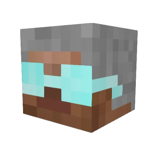 DatJens Minecraft avatar head, 3D render