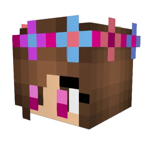DatJest Minecraft avatar head, 3D render