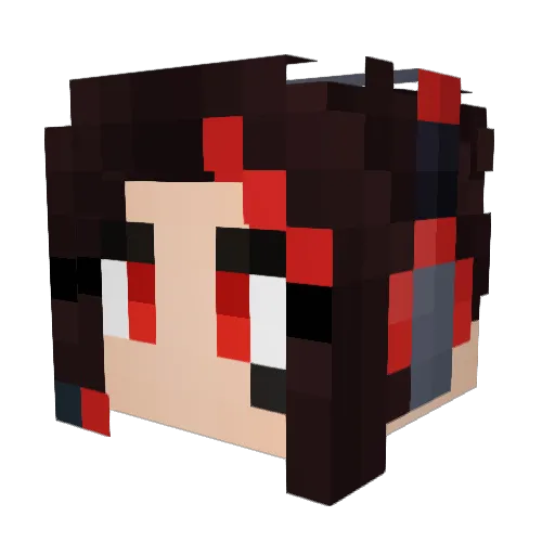 DatKinara Minecraft avatar head, 3D render
