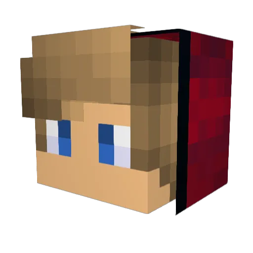 DatMork Minecraft avatar head, 3D render