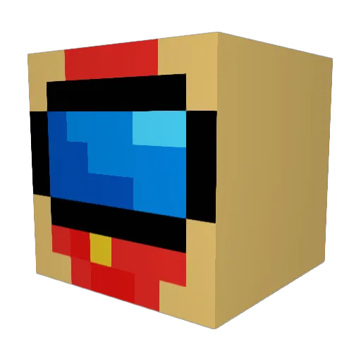 DatMufuca Minecraft avatar head, 3D render