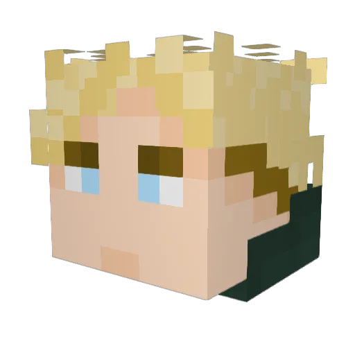 DatNukkahD Minecraft avatar head, 3D render