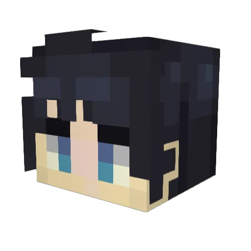 DatOneAsianKiddo Minecraft avatar head, 3D render